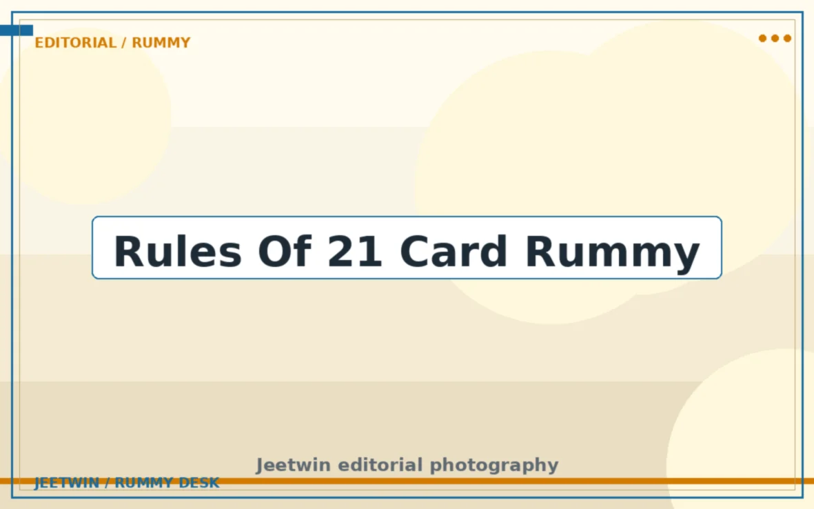 Three-deck 21-card rummy spread