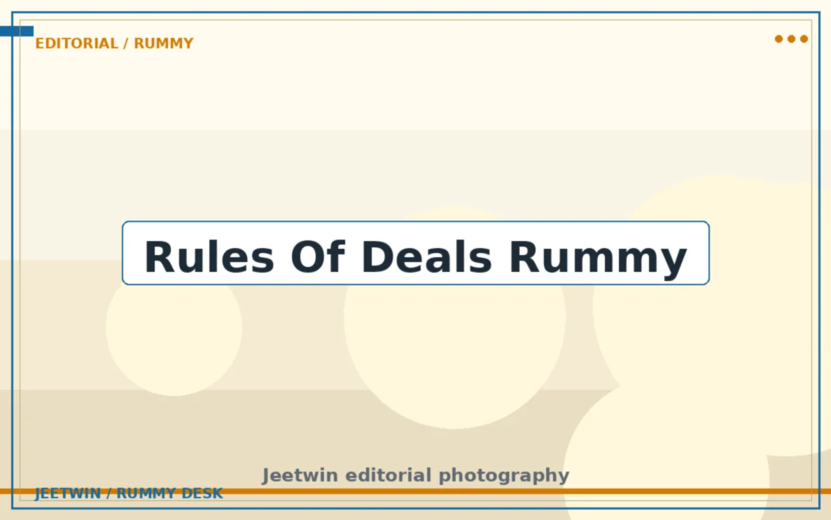 Three deals spread out on a wooden table